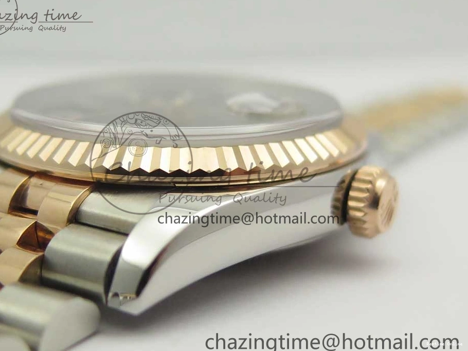 0506 EasyMatch DateJust 36mm 904 SS RG Wrapped 116231 GMF Black Dial on SS RG Wrapped Jubilee Bracelet A 3275